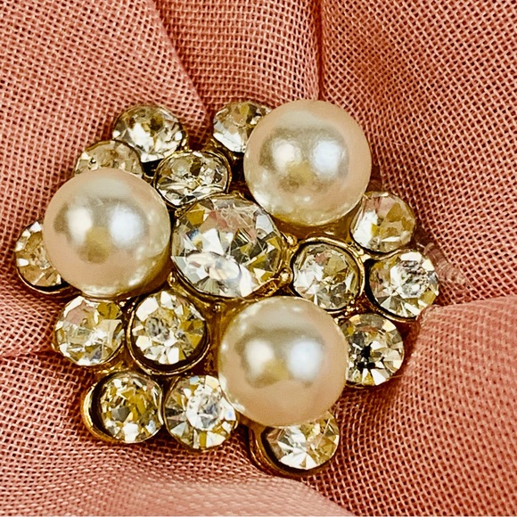 Pearl Cluster Flower Clips Set of 3 - Picture 7 of 10